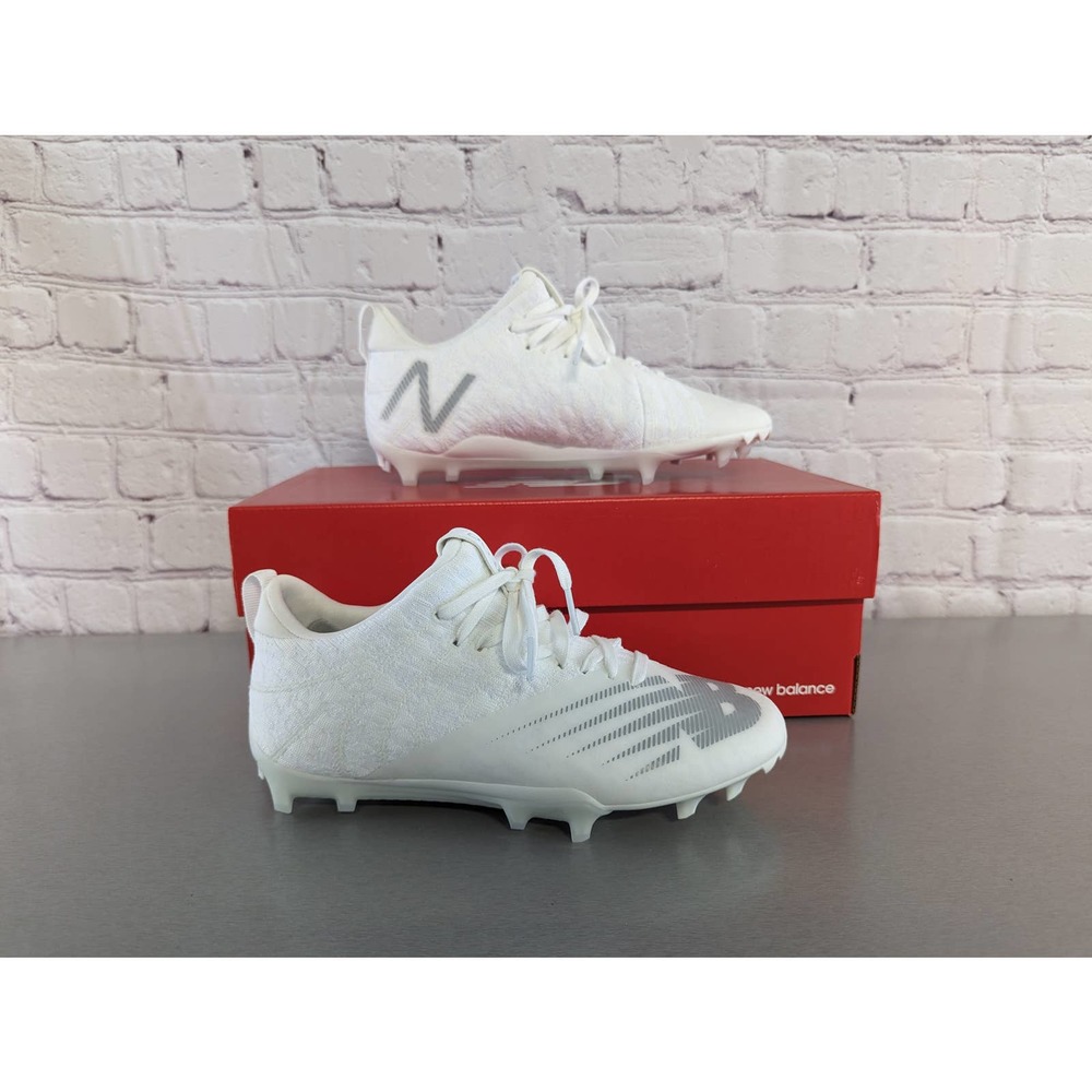 New Balance Burn All White Lacrosse Cleats Girls Size 5.5D (WBURNXLH)